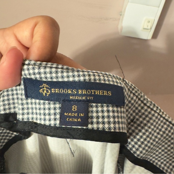 BrooksBrother Natalie Fit Gingham Trouser Women Size 8 - Picture 8 of 8